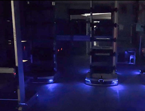 Seagull Housing Industry automated warehouse with bin robots